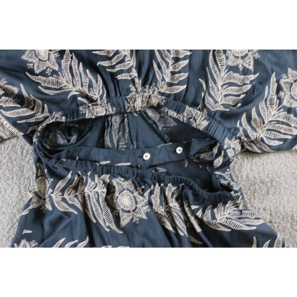 Omika Dress Womens XL Multicolor Floral Printed Twisted Drape Dress Back Cutout - Picture 9 of 9